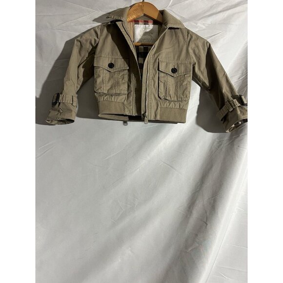 Burberry Coat Toddler Boy 4 Plaid Trench Child Bomber Jacket - Picture 1 of 14